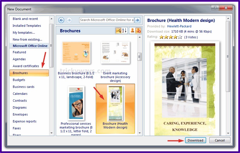 Free Download Brochure Templates For Microsoft Word 2007