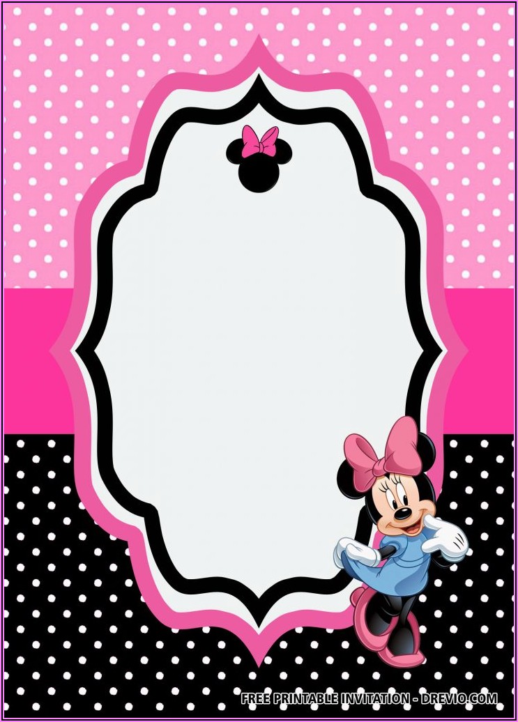 Free Editable Minnie Mouse Birthday Invitation Templates