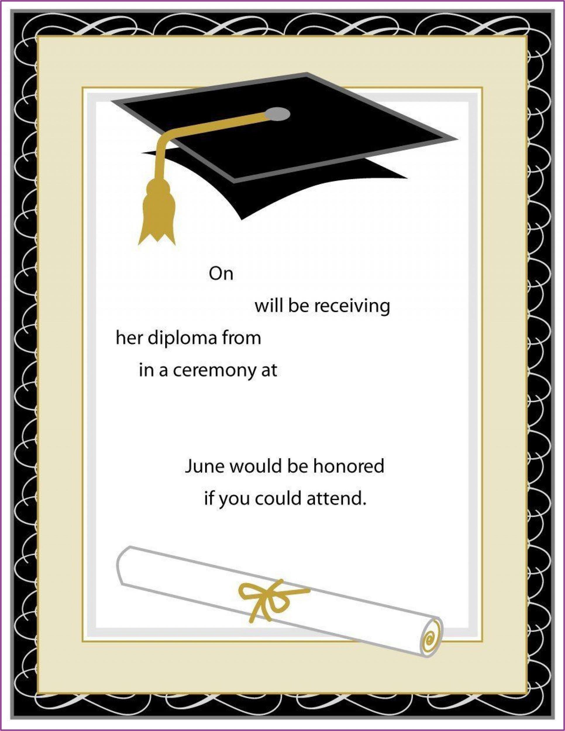 Free Graduation Invitation Template Microsoft Word