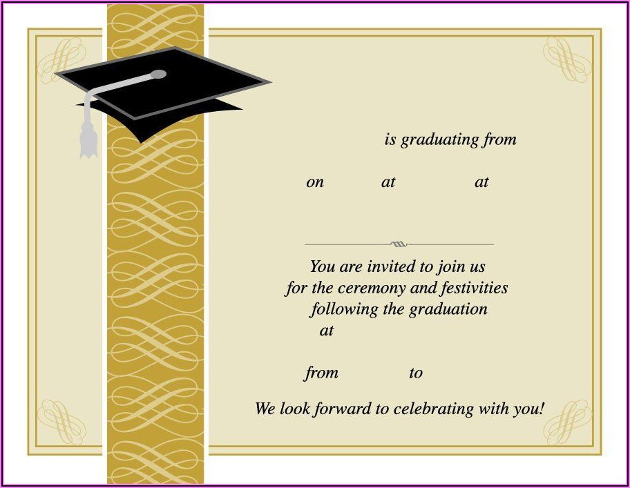 Free Graduation Invitation Templates