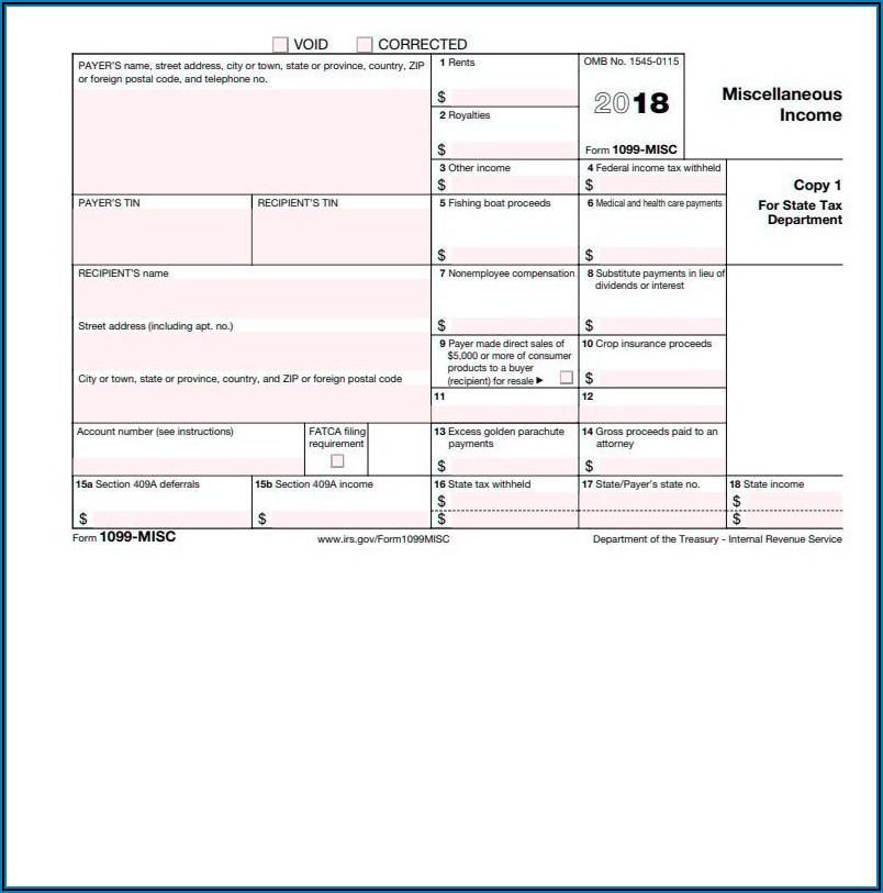 Free Printable 1099 Tax Form 2019