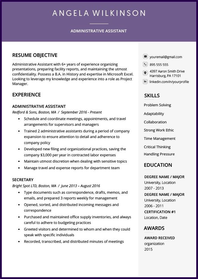 Free Resume Templates Download For Freshers