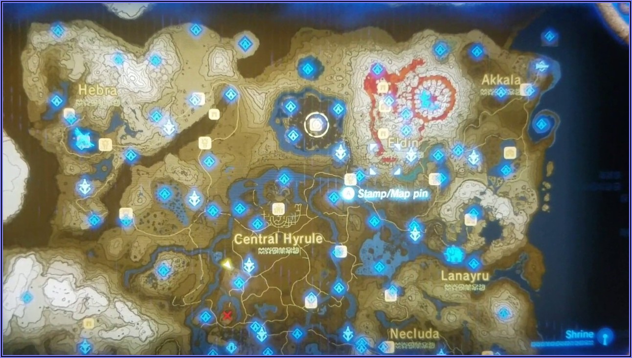 Legend Of Zelda Breath Of The Wild Shrine Location Map