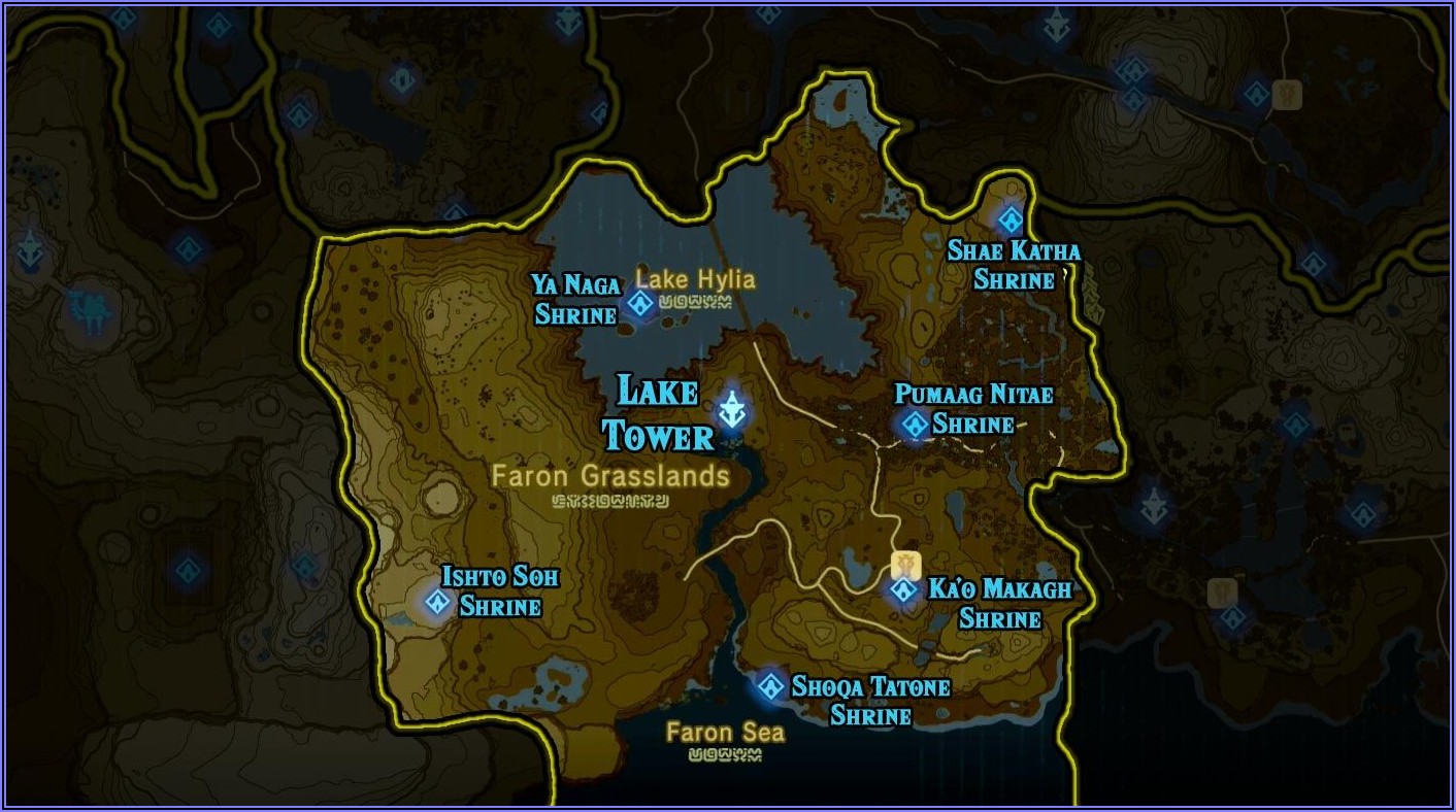 Loz Botw Shrine Map