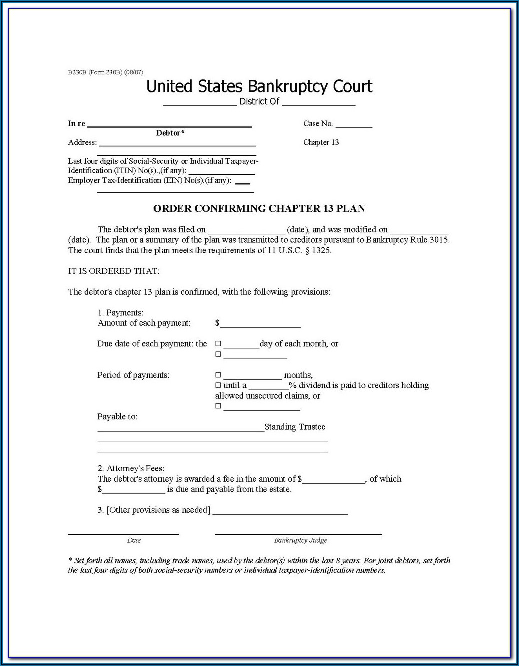 Maryland Bankruptcy Forms For Chapter 7