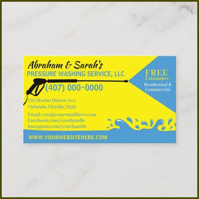 Power Washing Business Cards Templates