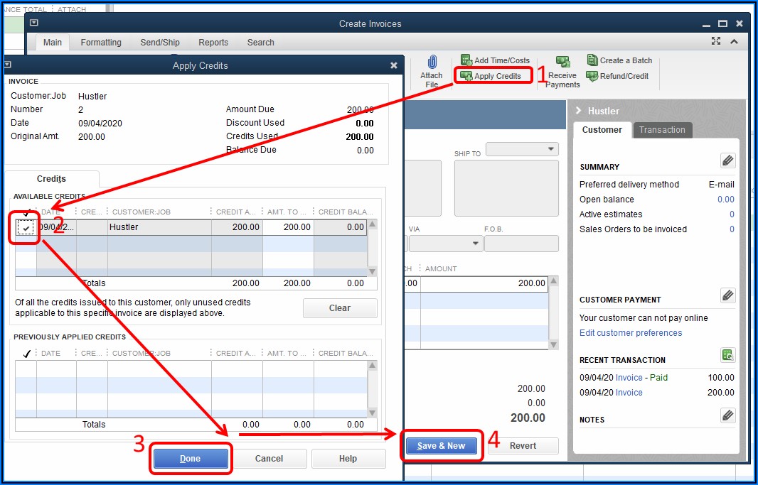Quickbooks Payment Not Applied Invoice