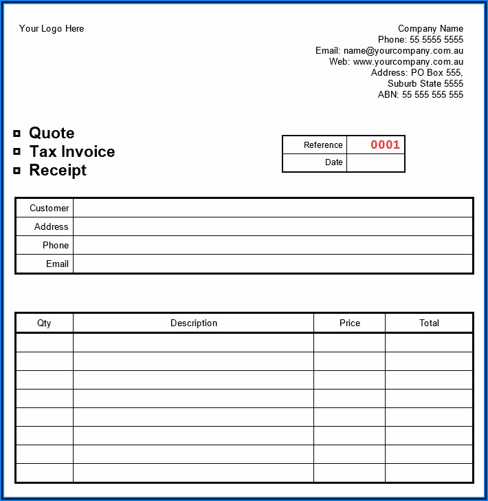 Sales Invoice Format In Word Free Download