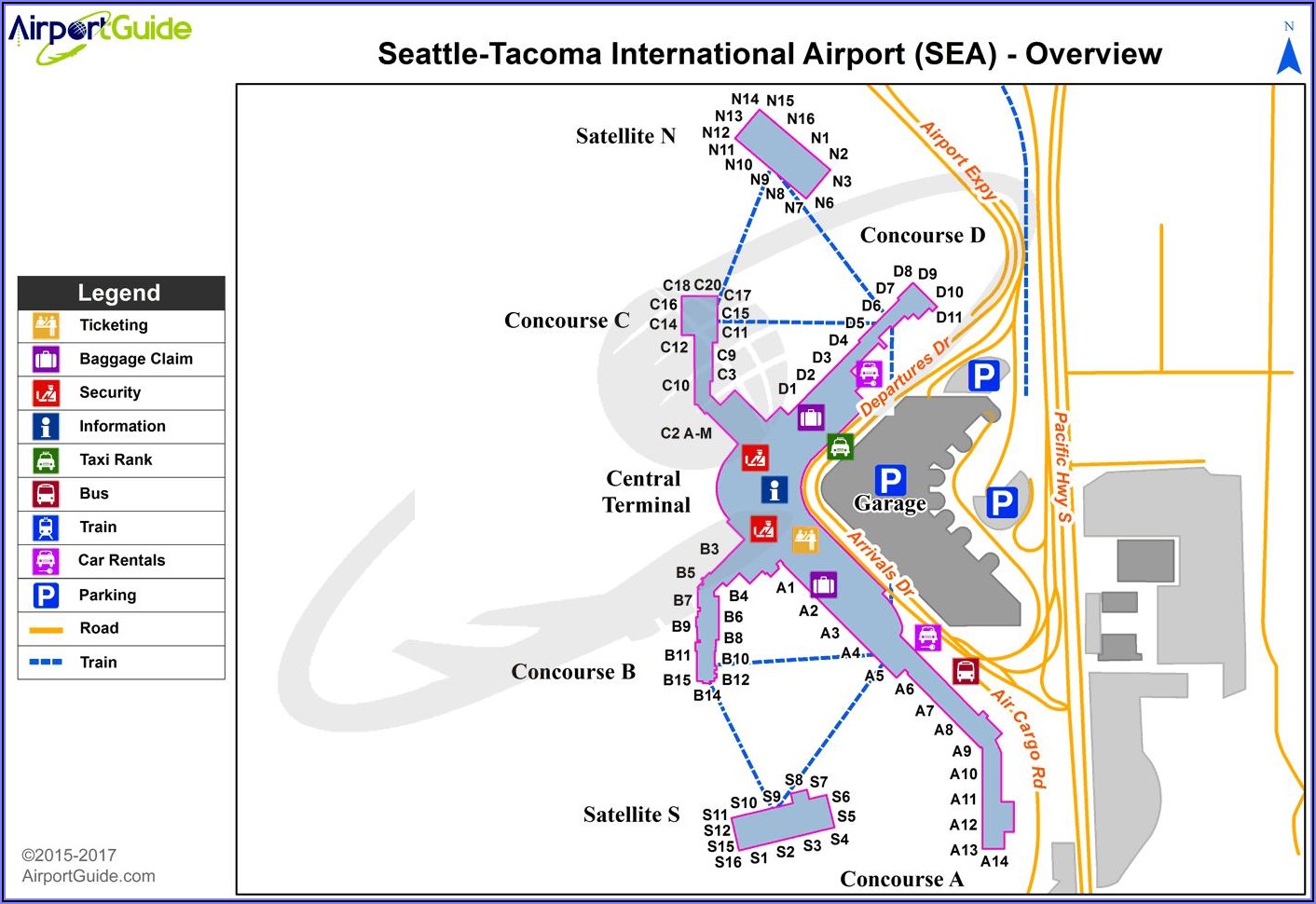 Seatac Airport Map Terminal