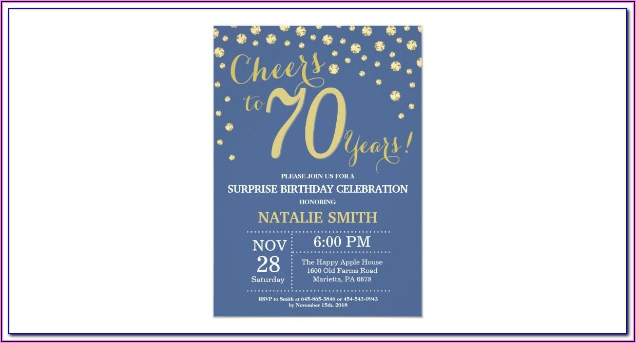 Surprise 70th Birthday Invitations Templates Free