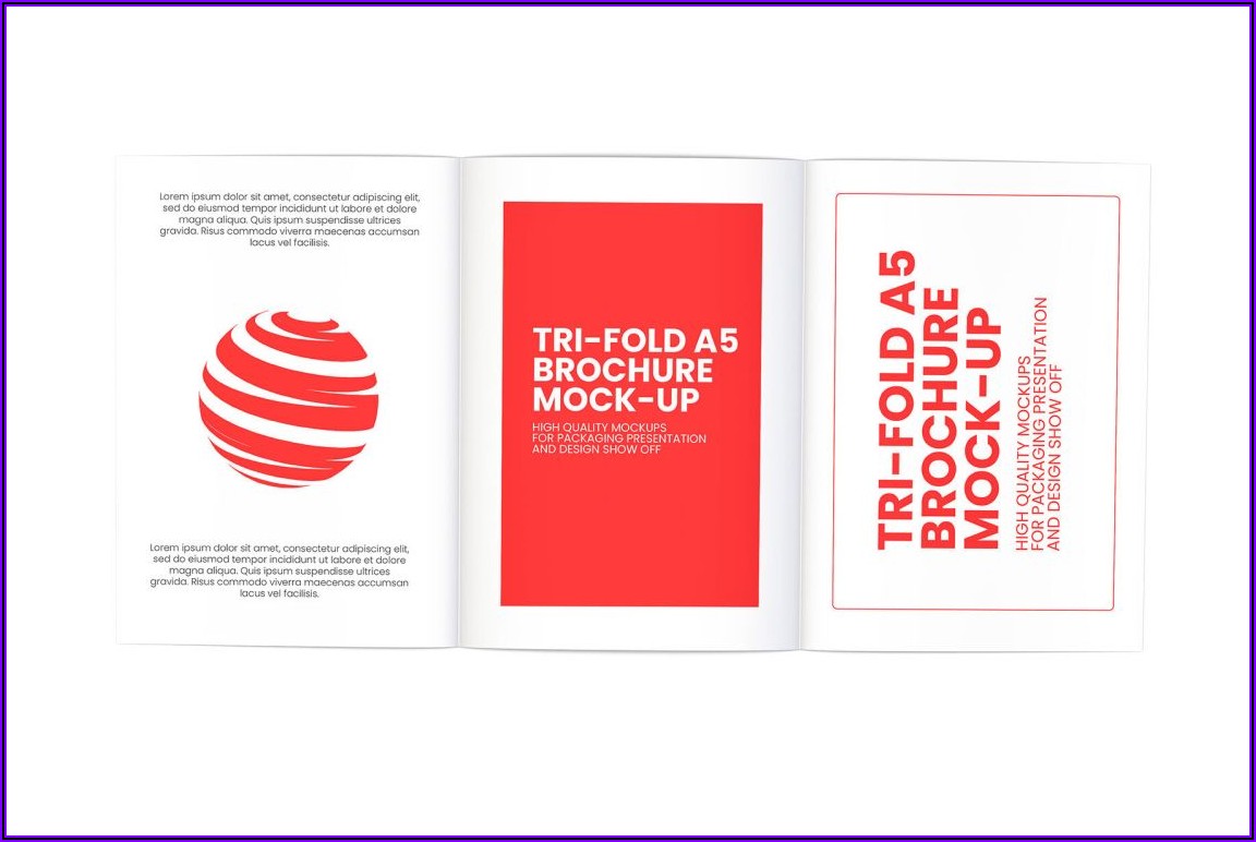 Three Fold Brochure Mockup Free
