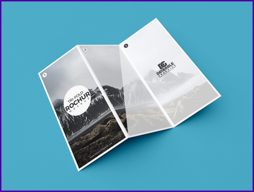 Tri Fold Brochure Mockup Free Psd