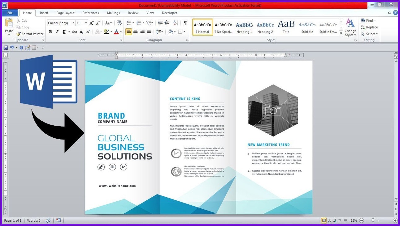 Tri Fold Brochure Template Free Microsoft Word 2010