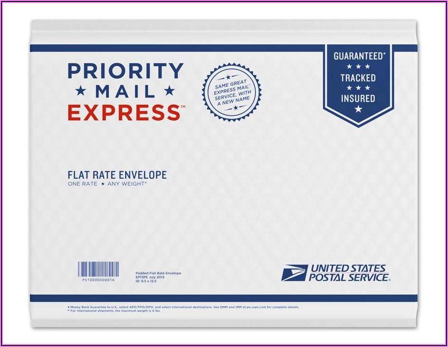 Usps Priority Mail Express International Legal Flat Rate Envelope