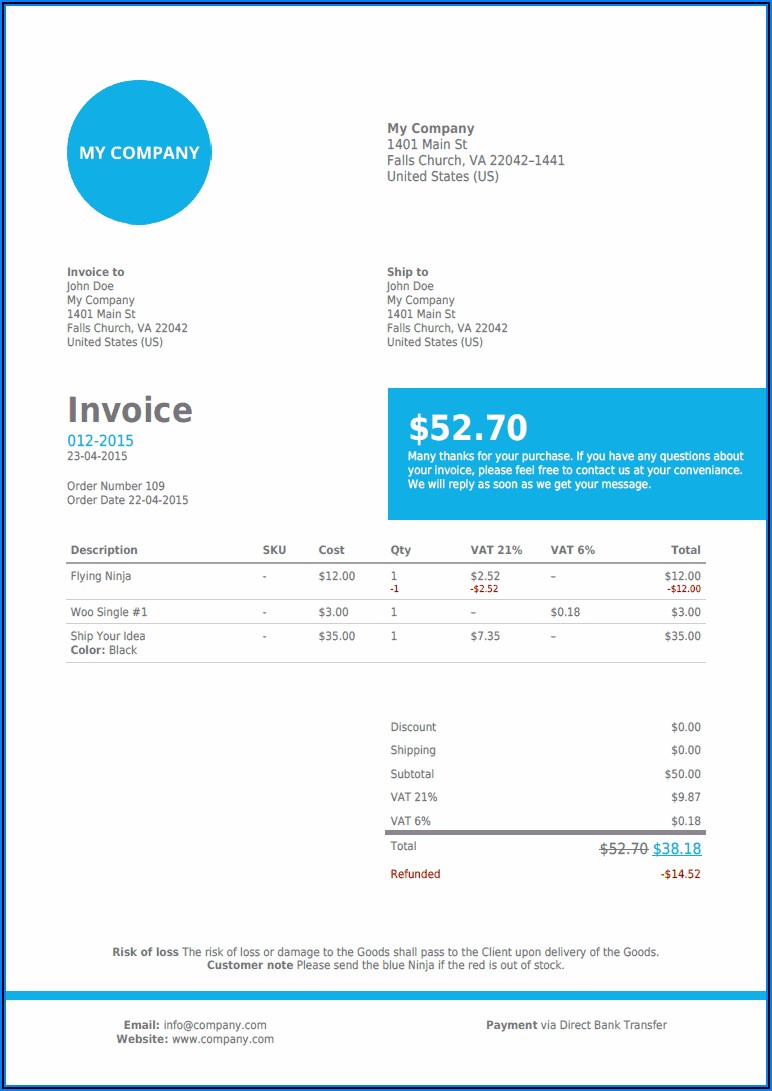 Woocommerce Pdf Invoices & Packing Slips Professional