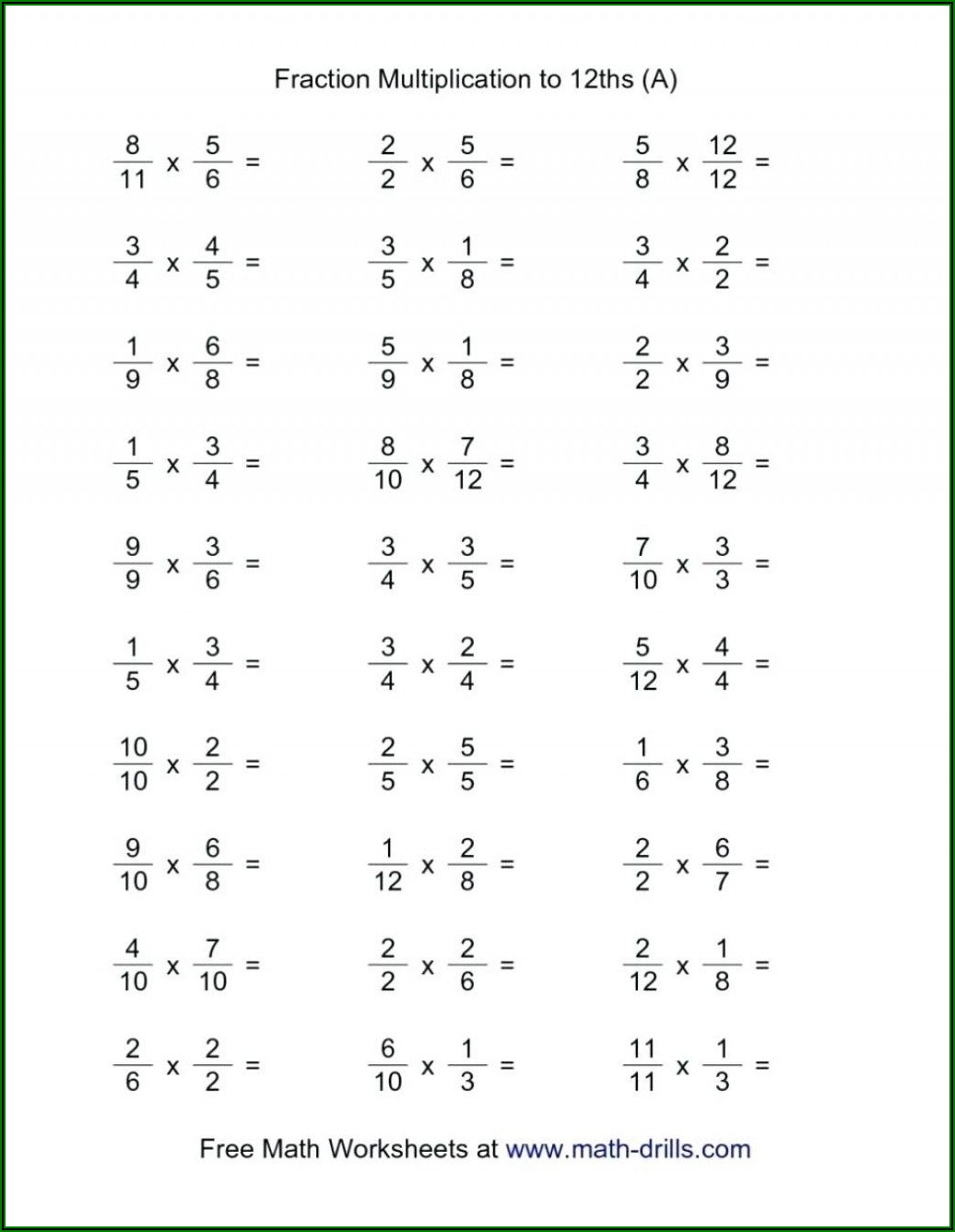 4 Grade Fractions Worksheets