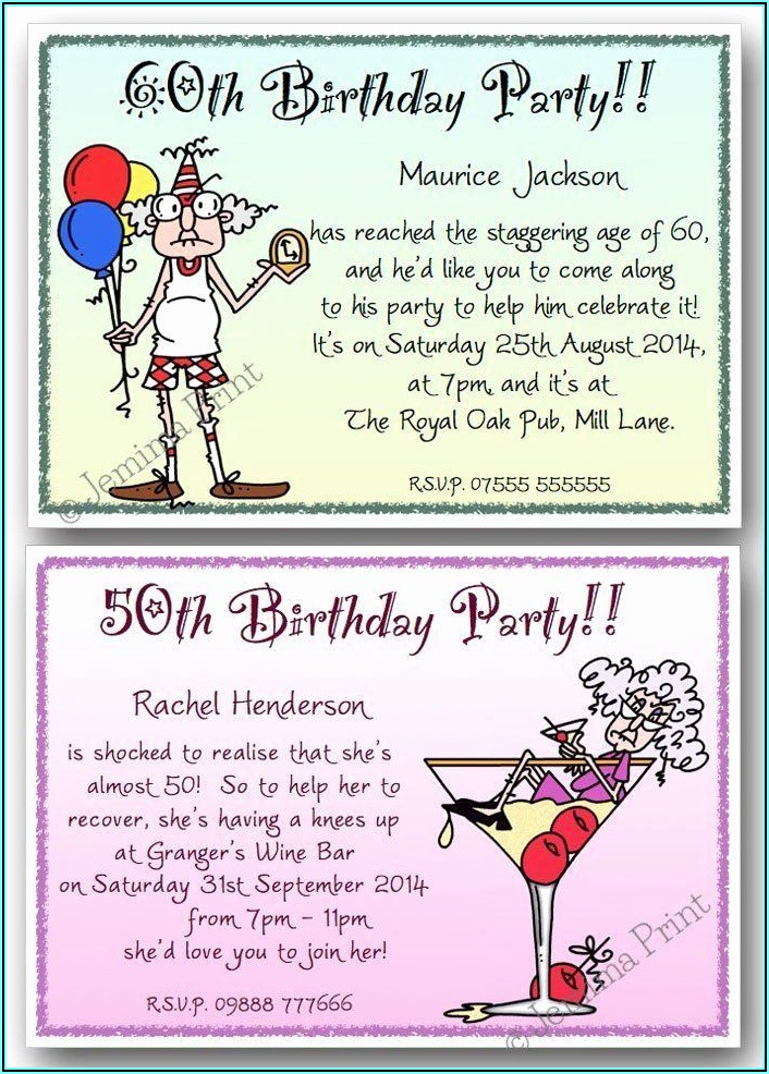 Birthday Invitation Message For Adults