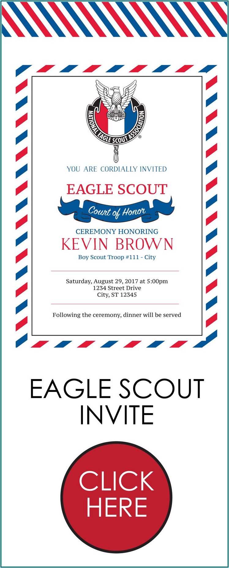 Boy Scout Court Of Honor Invitations