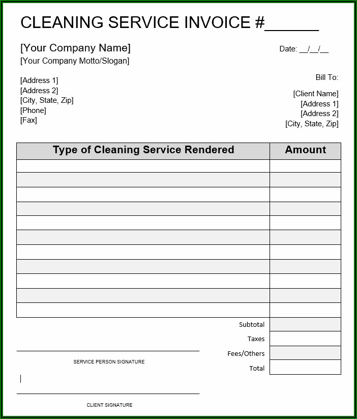 Carpet Cleaning Invoice Disclaimer