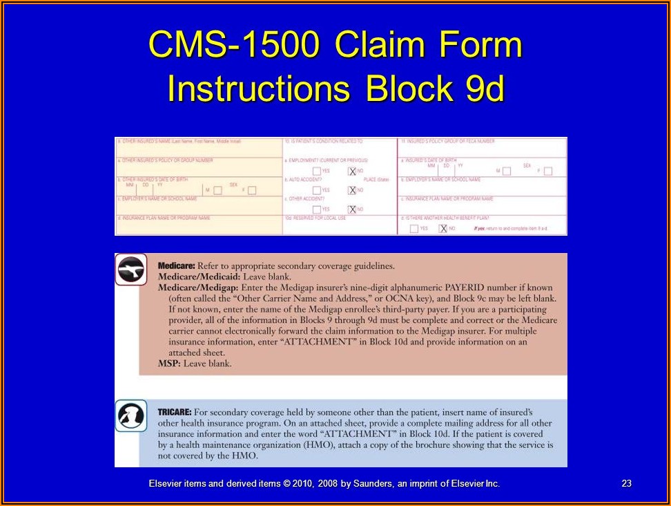 Cms 1500 Claim Form Instructions Workers Compensation
