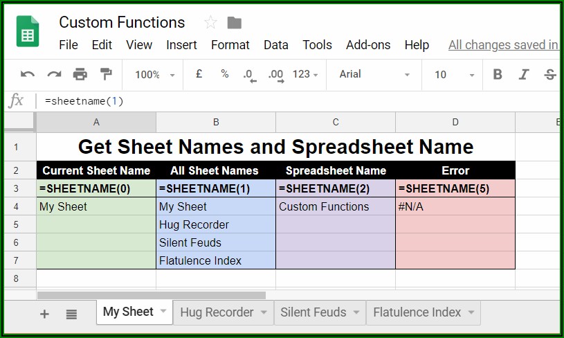 Excel Function Reference Sheet Name In Formula