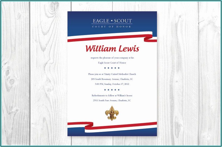 Free Eagle Scout Court Of Honor Invitations