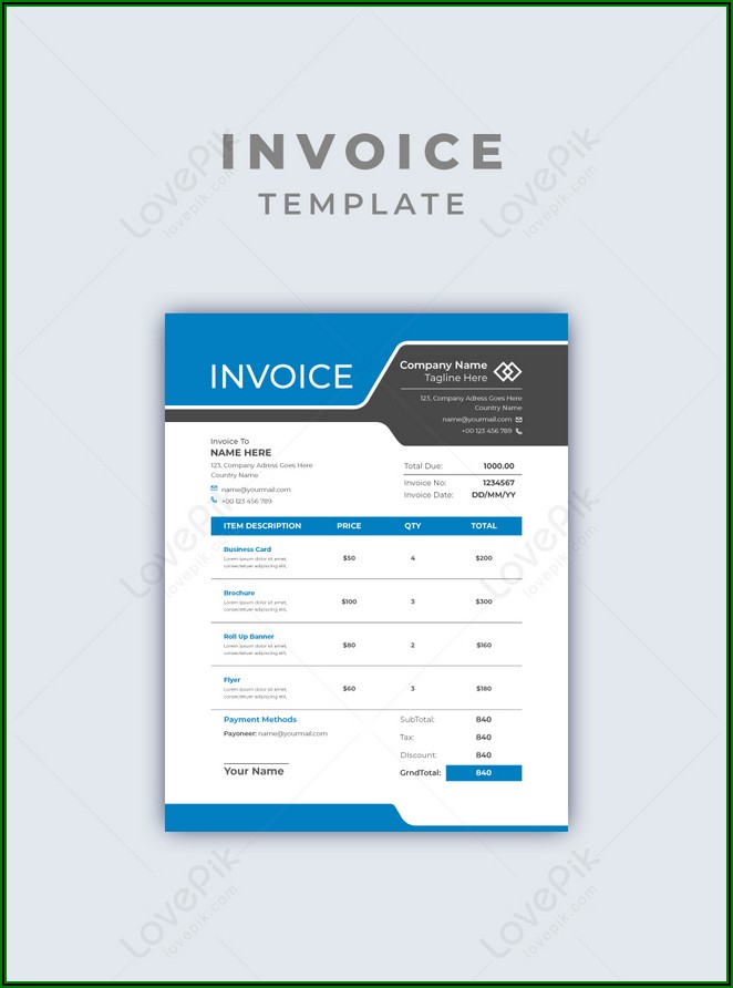 Free Editable Invoice Template Download