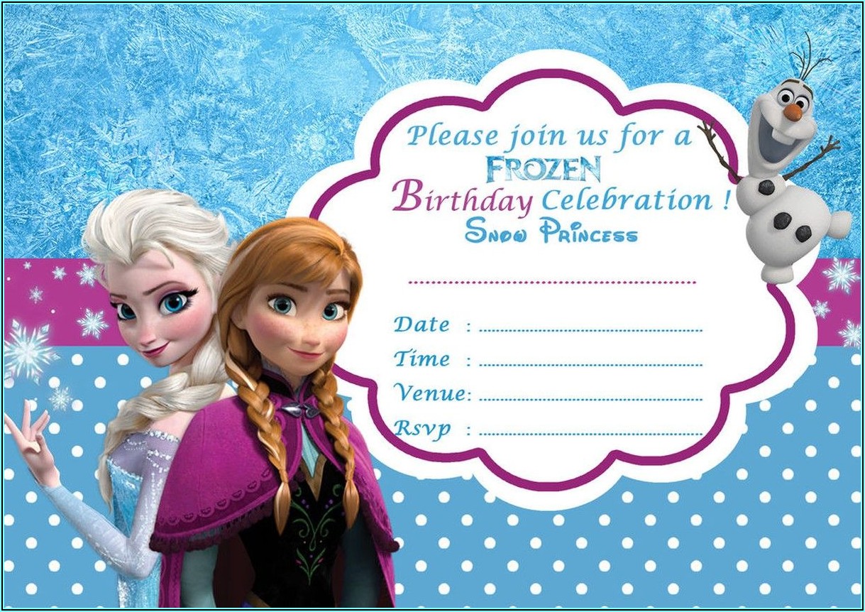 Free Printable Frozen 2 Birthday Invitations