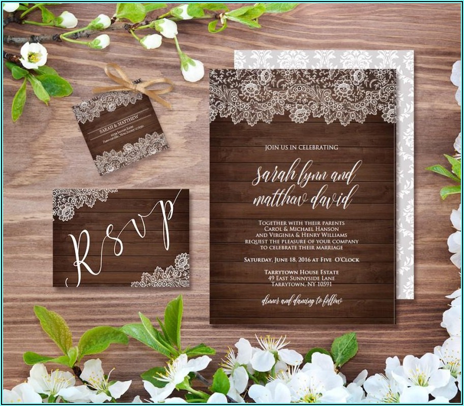 Free Rustic Printable Wedding Invitation Templates For Word