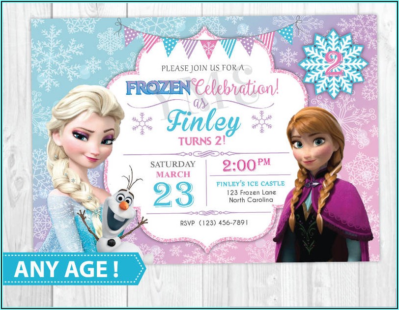 Frozen 2 Birthday Invitations Blank
