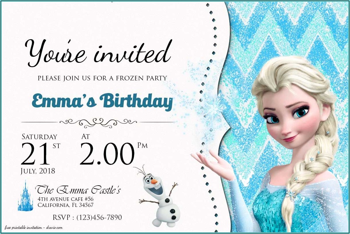 Frozen Birthday Invitations Online Free