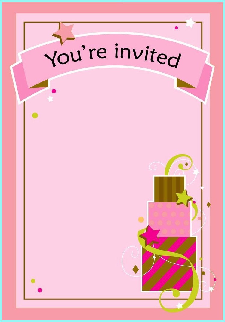 Girl Birthday Invitations Templates (free)