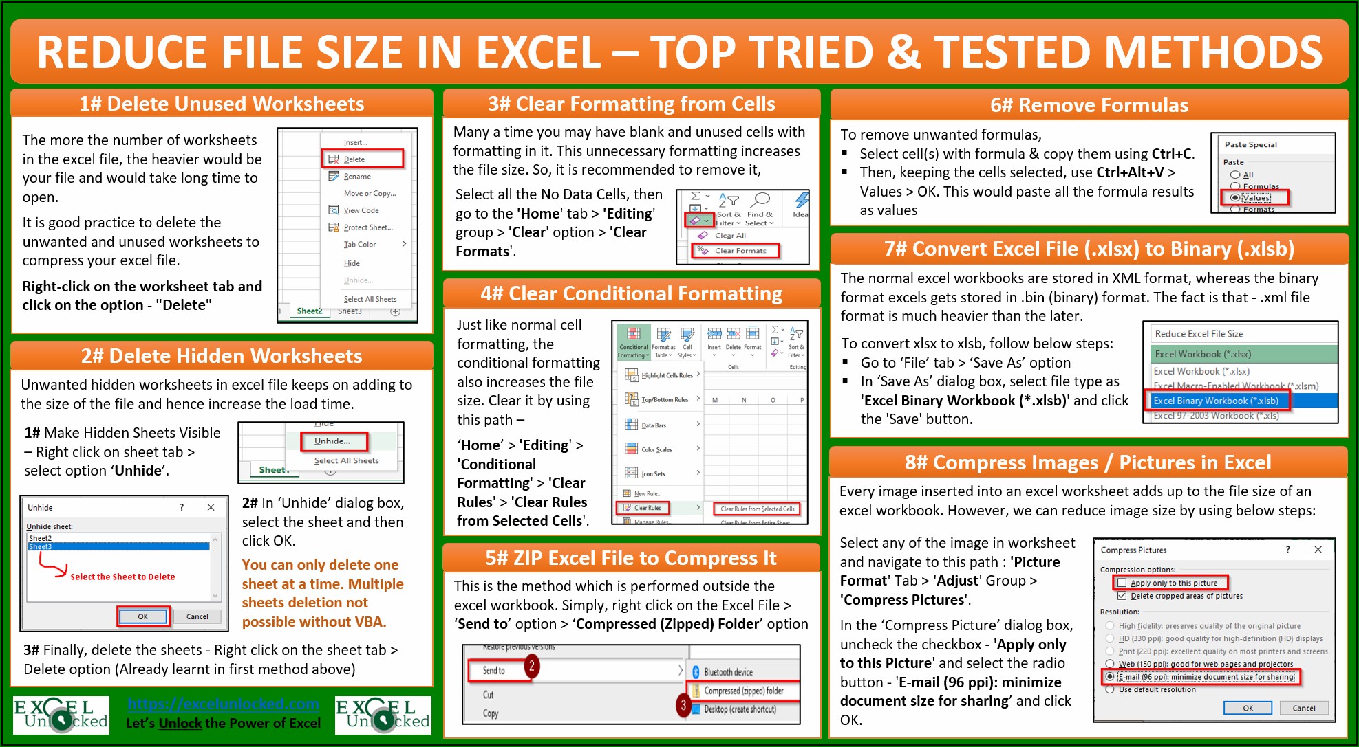 How To Compress Excel Sheet