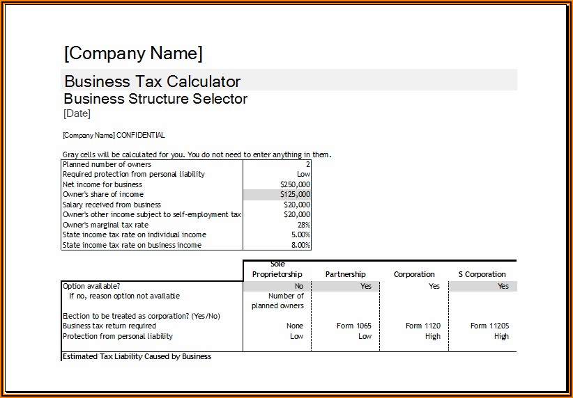 Income Tax Filing Excel Format