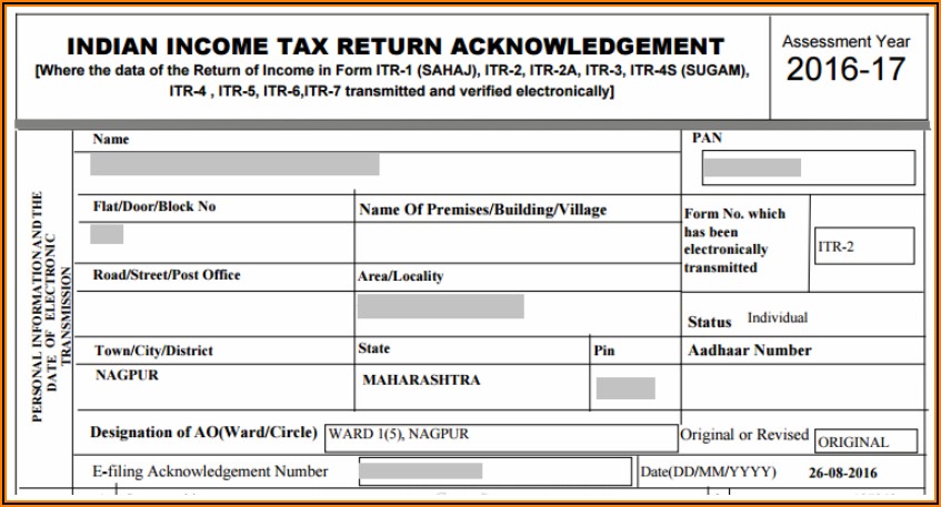 Income Tax Return Form 2017 18 Pdf Download