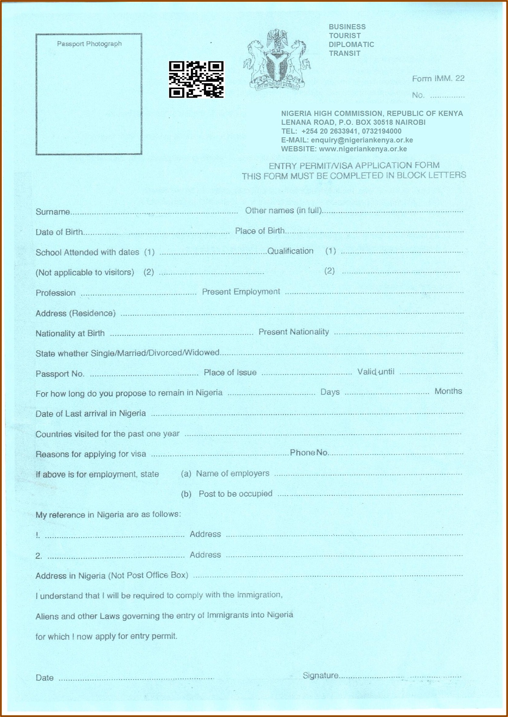 Indian Visa Application Form For Malaysians