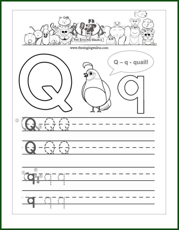 Kindergarten Worksheets Letter Tracing