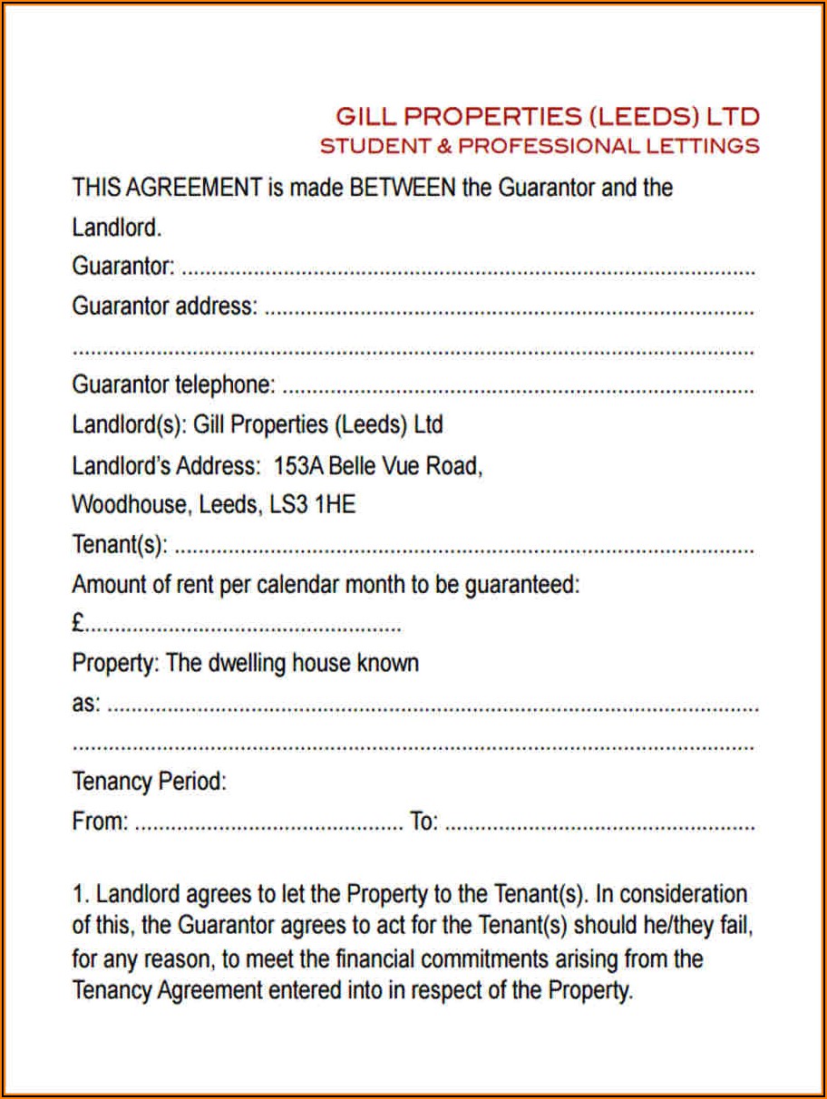 Landlord And Tenant Agreement Form In Nigeria