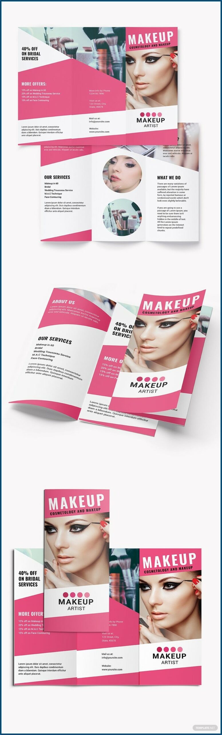 Makeup Artist Brochure Template Free