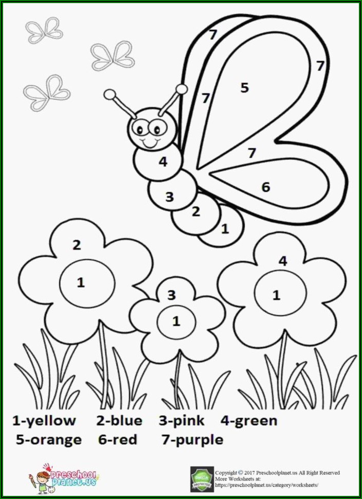 Math Colour By Number Worksheets