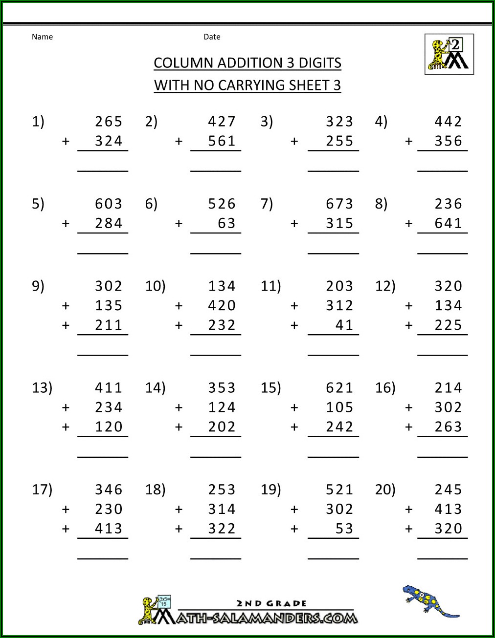 Multiplication Worksheets For Grade 2 Pdf