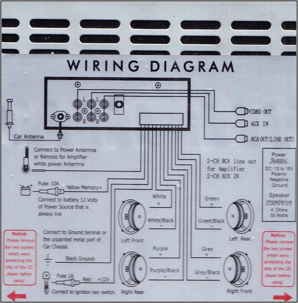 Pioneer Car Stereo Manual Wiring Diagram