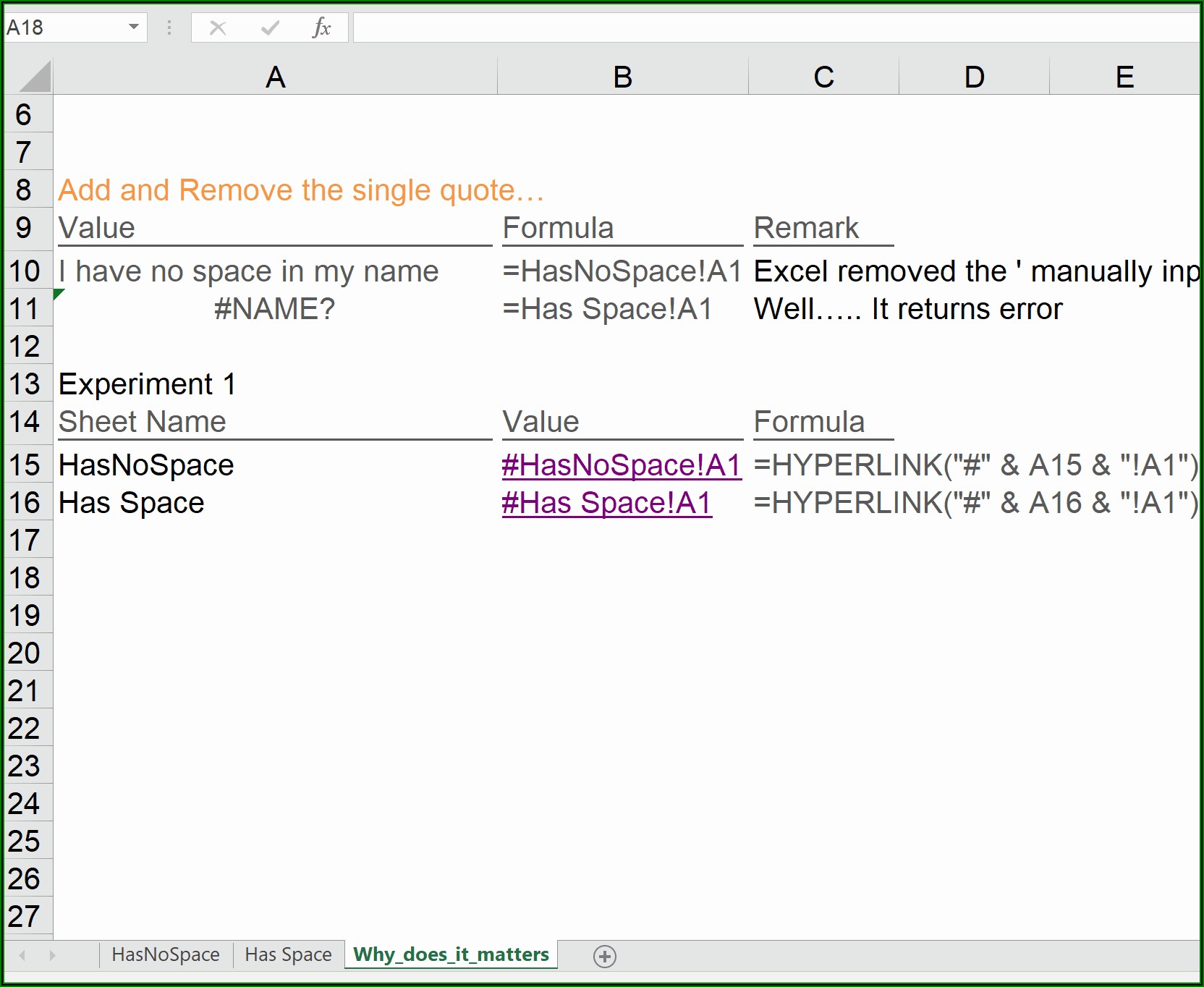 Referencing Sheet Name In Excel Formula