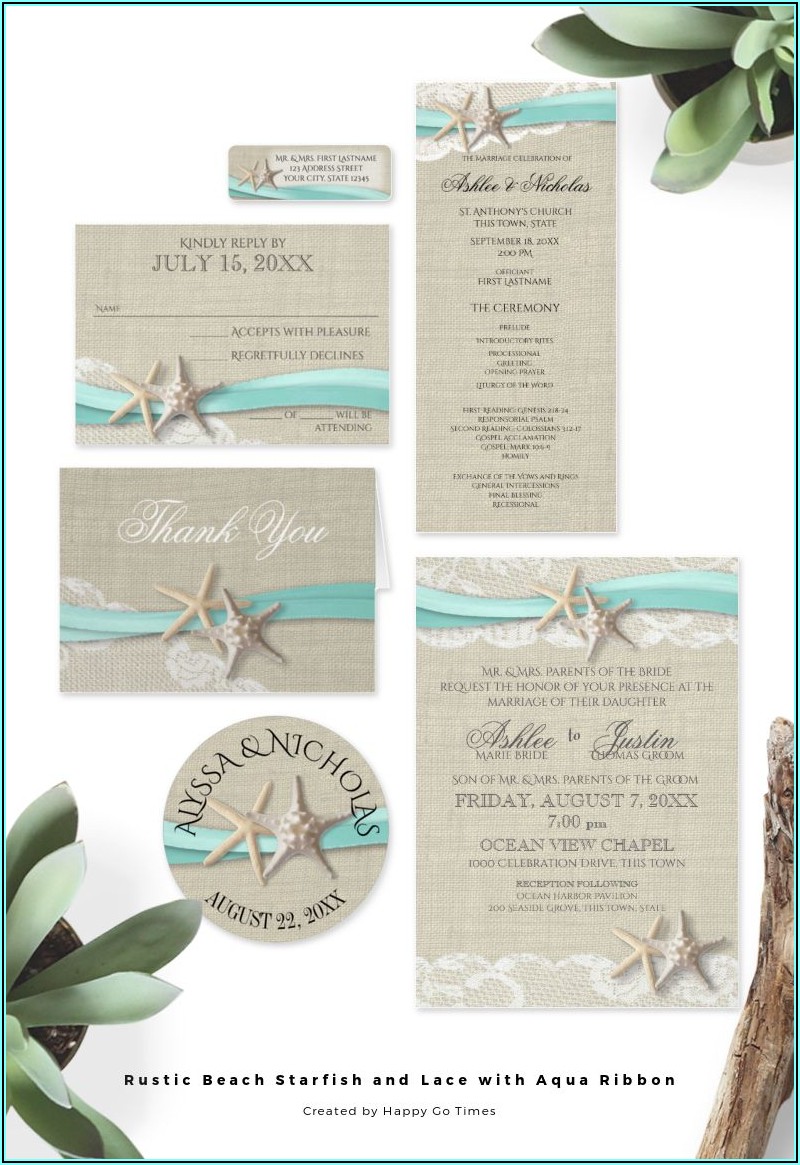 Rustic Wedding Invitations With Lace And Ribbon