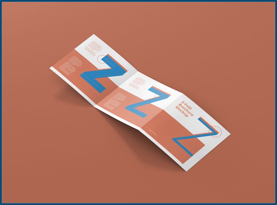 Square Z Fold Brochure Mockup Free