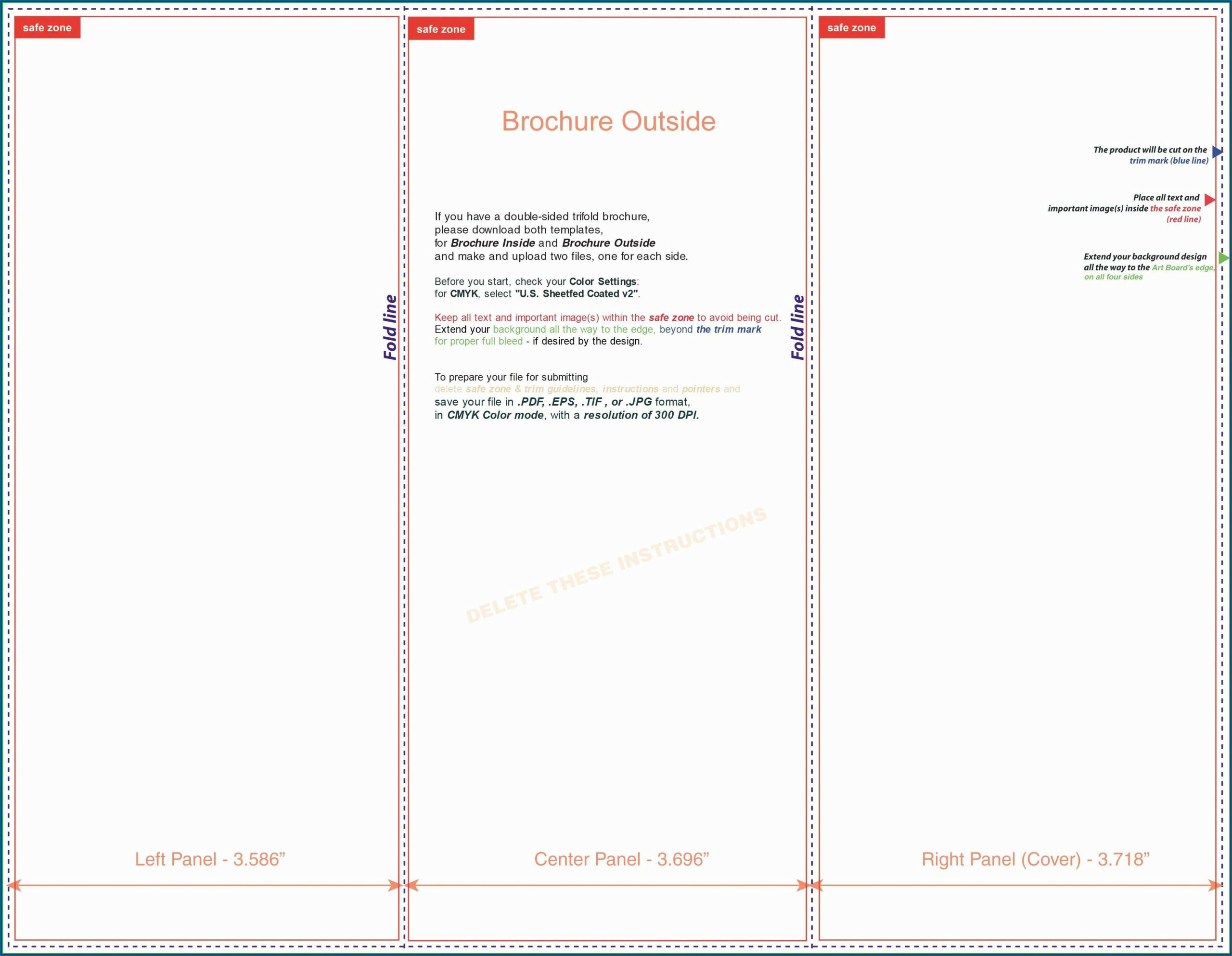 Tri Fold Brochure Template Microsoft Word 2013