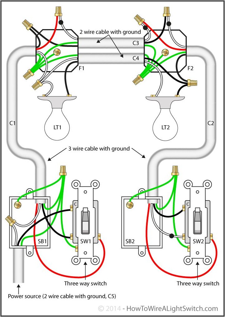 Two Way Switch Wiring Diagram Two Lights