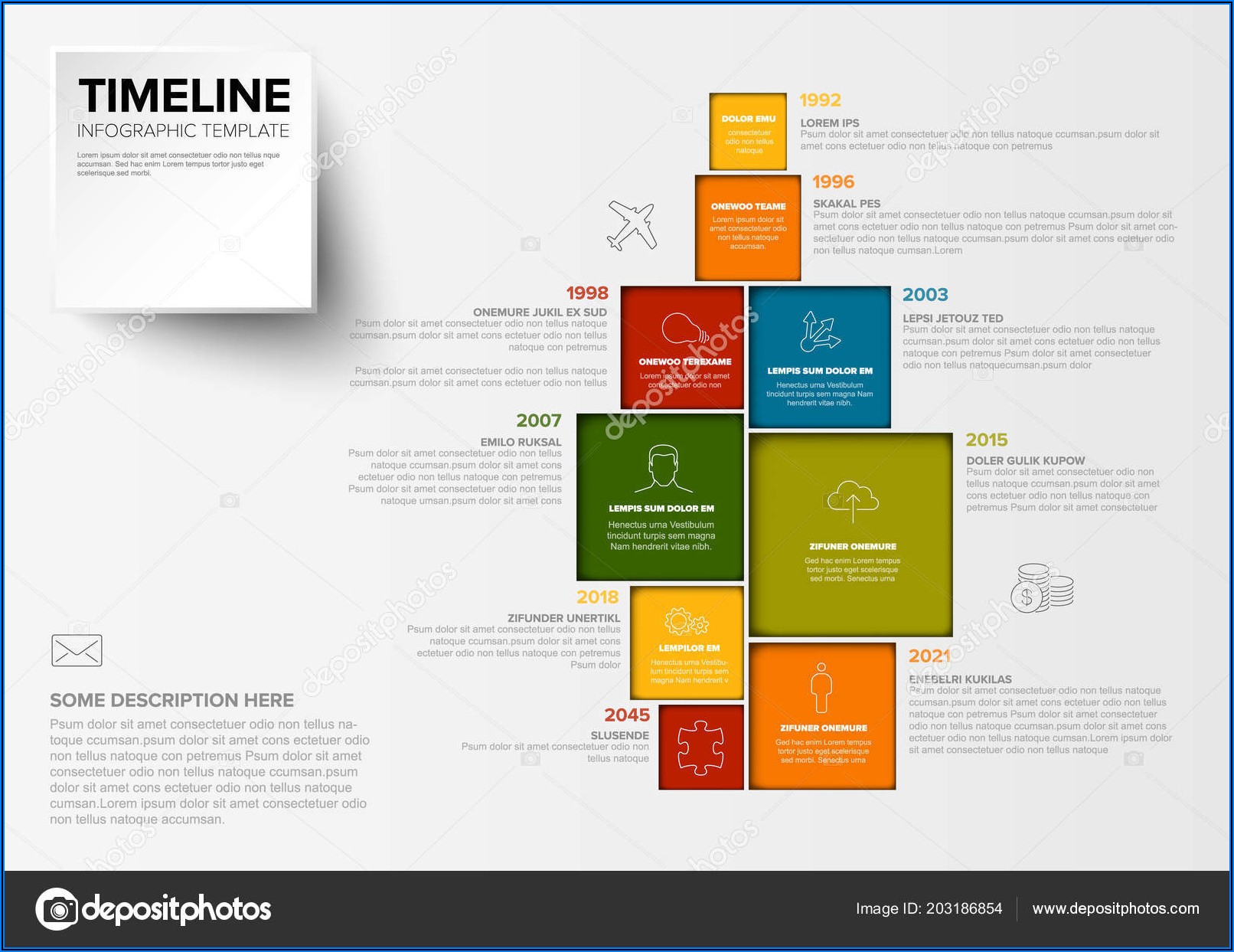 Vertical Timeline Infographic Template