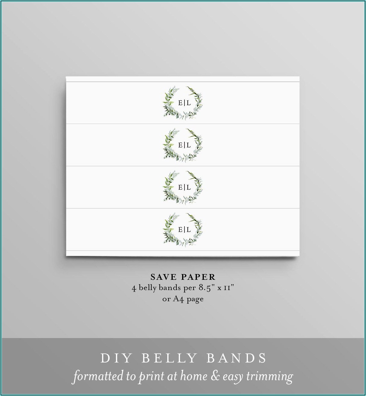Wedding Invitation Belly Band Template