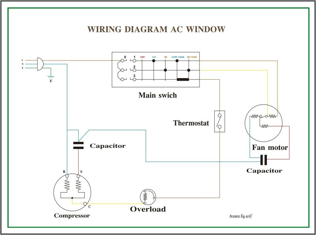 Window Air Conditioner Wiring Diagram